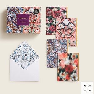 J. CREW Liberty London Print Sixteen Note Cards With Envelopes New With Tag